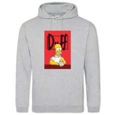Hoodie with Print The Simpsons Homer Duff Beer - 2XL grey