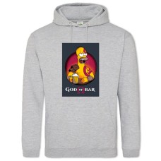 Hoodie with Print The Simpsons God Of Bar - 2XL grey