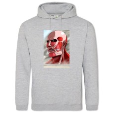 Худи с принтом Атака На Титанов Создание - 2XL серый
