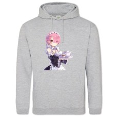 Худі з принтом Ре Зеро Життя З Нуля У Альтернативному Світі Рем - 2XL сірий