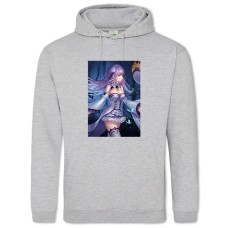 Hoodie with Print Re Zero Beautiful Emilia Princess - 2XL grey