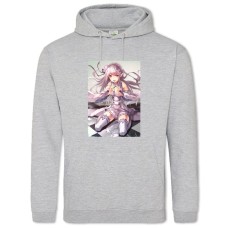 Hoodie with Print Re Zero Emilia Girl Hero - 2XL grey
