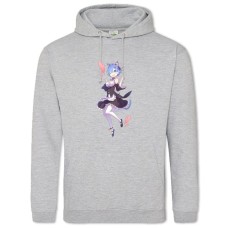 Hoodie with Print Re Zero Neko Rem - 2XL grey