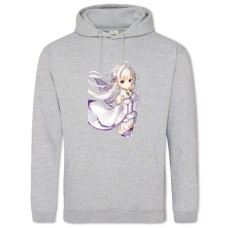 Hoodie with Print Re Zero Emilia Glorious - 2XL grey