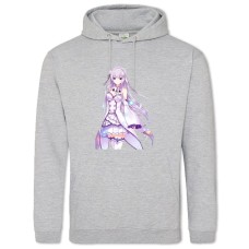 Hoodie with Print Re Zero Elegant Princess Emilia - 2XL grey