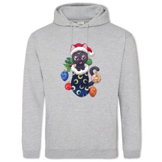 Hoodie with Print Sailor Moon Christmas Cat - 2XL grey