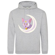 Худі з принтом Сейлор Мун Маленький Кот - 2XL сірий