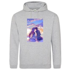 Hoodie with Print Sword Art Online Love - 2XL grey