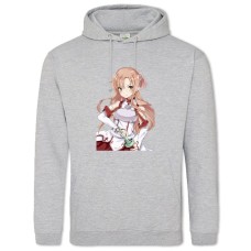 Hoodie with Print Sword Art Online Asuna Girl Hero - 2XL grey