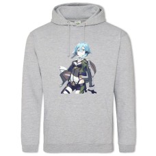 Hoodie with Print Sword Art Online Fighter Hero Girl - 2XL grey