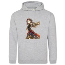 Hoodie with Print Sword Art Online Beautiful Girl Hero - 2XL grey