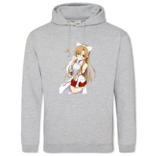 Hoodie with Print Sword Art Online Asuna Neko Hero - 2XL grey