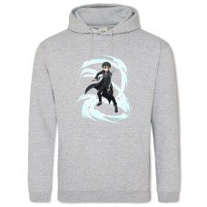 Hoodie with Print Sword Art Online Kirito Fighter - 2XL grey