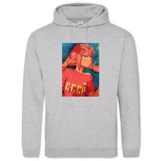 Худи с принтом Бесконечное Лето Девушка Ульяна - 2XL серый