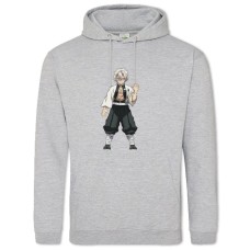 Hoodie with Print Demon Slayer Kimetsu No Yaiba Haru Ushio - 2XL grey