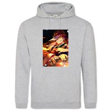 Hoodie with Print Demon Slayer Kimetsu No Yaiba Tanjirou - 2XL grey