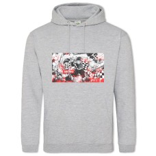 Hoodie with Print Demon Slayer Kimetsu No Yaiba Tanjirou Print - 2XL grey