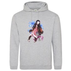 Hoodie with Print Demon Slayer Kimetsu No Yaiba Nezuko Kamado - 2XL grey