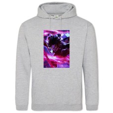 Hoodie with Print Demon Slayer Kimetsu No Yaiba Tanjirou Hero - 2XL grey