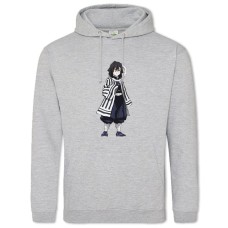 Hoodie with Print Demon Slayer Kimetsu No Yaiba Obanai Iguro - 2XL grey
