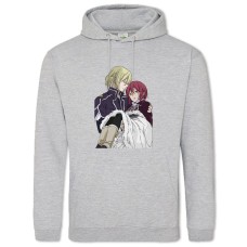 Hoodie with Print Akagami No Shirayukihime Love - 2XL grey