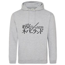 Hoodie with Print The Promised Neverland Logo - 2XL grey