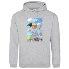 Hoodie with Print The Promised Neverland Heroes - 2XL grey