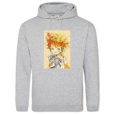 Hoodie with Print The Promised Neverland Hero - 2XL grey