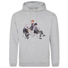Hoodie with Print The Promised Neverland Heroes Print - 2XL grey