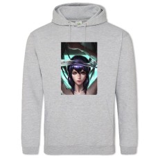 Hoodie with Print Ghost In The Shell Motoko Kusanagi Girl - 2XL grey