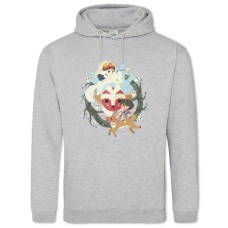 Худи с принтом Принцесса Мононоке Принт - 2XL серый