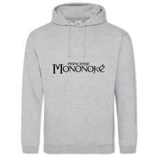 Худи с принтом Принцесса Мононоке Логотип - 2XL серый