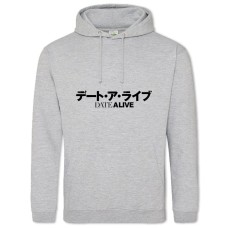 Hoodie with Print Date A Live Logo - 2XL grey