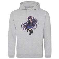 Hoodie with Print Date A Live Happy Hero Yatogami Tohka - 2XL grey