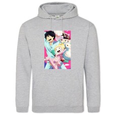 Hoodie with Print Blue Exorcist Funny Print - 2XL grey