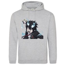 Hoodie with Print Blue Exorcist Boy - 2XL grey
