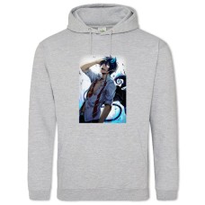 Hoodie with Print Blue Exorcist Art Version - 2XL grey
