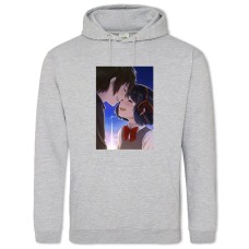 Hoodie with Print Your Name Smiling Heroes - 2XL grey
