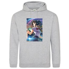 Hoodie with Print Your Name Mitsuha - 2XL grey