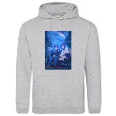 Hoodie with Print Your Name Theme Print - 2XL grey