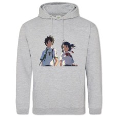 Hoodie with Print Your Name Main Heroes Print - 2XL grey