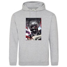 Hoodie with Print Tokyo Ghoul Ken Kaneki - 2XL grey