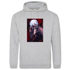 Hoodie with Print Tokyo Ghoul Ken Kaneki Hero - 2XL grey