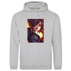 Hoodie with Print Tokyo Ghoul Girl Hero - 2XL grey