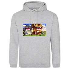 Hoodie with Print Tonari No Totoro Monsters - 2XL grey
