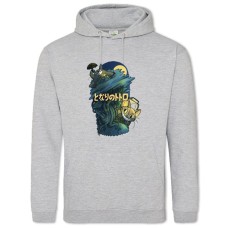 Hoodie with Print Tonari No Totoro Theme Print - 2XL grey