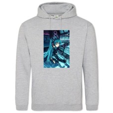 Hoodie with Print Hatsune Miku Music - 2XL grey