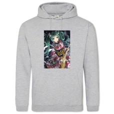 Hoodie with Print Hatsune Miku Guitar - 2XL grey