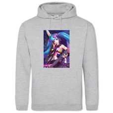 Hoodie with Print Hatsune Miku Guitar Hero - 2XL grey