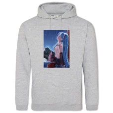 Hoodie with Print Hatsune Miku Rain - 2XL grey
